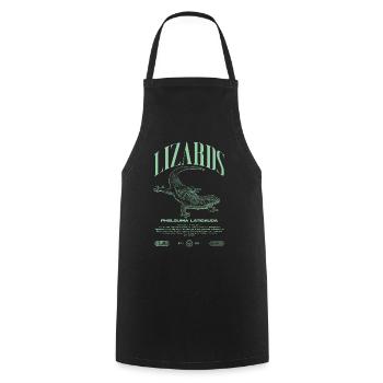 Phelsuma laticauda Day Gecko Lizard Keeper - Cooking Apron - black - Front - AI Model Male 185 dark (185cm)