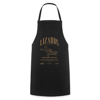 Phelsuma laticauda Day Gecko Lizard Keeper - Cooking Apron - black - Front - AI Model Male 185 dark (185cm)