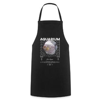 Discus Cichlid Fish Keeper Streetwear moderne - Tablier de cuisine - noir - Devant - AI Model Male 185 dark (185cm)