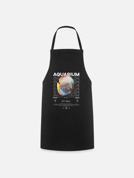 Discus Cichlid Fish Keeper Modern Streetwear - Kochschürze - Schwarz