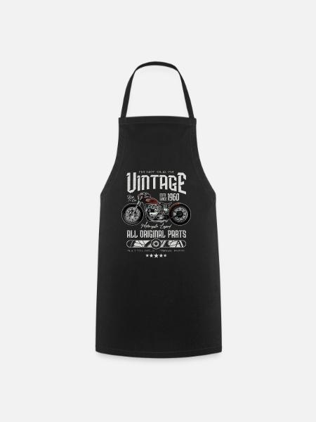 Vintage Motorrad Motorrad Motorrad Motorrad Geburtstag 1960 - Kochschürze - Schwarz
