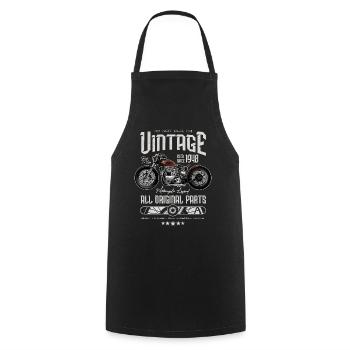 Vintage Motorrad Biker Motorrad Geburtstag 1948 - Kochschürze - Schwarz - Vorne - AI Model Male 185 dark (185cm)