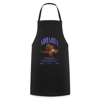 Asian Arowana Monster Fish Keeper Streetwear - Cooking Apron - black - Front - AI Model Male 185 dark (185cm)