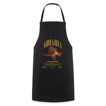 Asian Arowana Monster Fish Keeper Streetwear - Cooking Apron - black - Front - AI Model Male 185 dark (185cm)