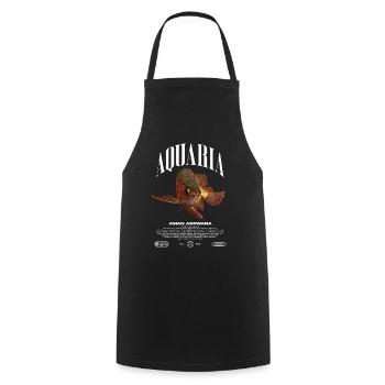 Asian Arowana Monster Fish Keeper Streetwear - Cooking Apron - black - Front - AI Model Male 185 dark (185cm)