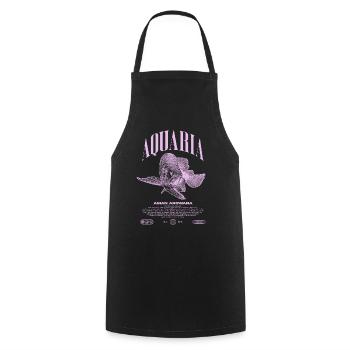 Asian Arowana Monster Fish Keeper Streetwear - Cooking Apron - black - Front - AI Model Male 185 dark (185cm)