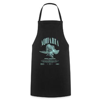 Asian Arowana Monster Fish Keeper Streetwear - Cooking Apron - black - Front - AI Model Male 185 dark (185cm)