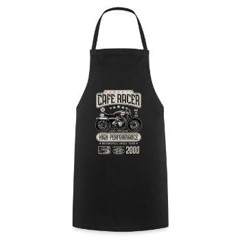 Cafe Racer Motorcycle Birthday Biker Born 2000 - Cooking Apron - black - Front - AI Model Male 185 dark (185cm)