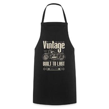 Vintage Motorcycle Bikers Motorbike Birthday 2006 - Cooking Apron - black - Front - AI Model Male 185 dark (185cm)
