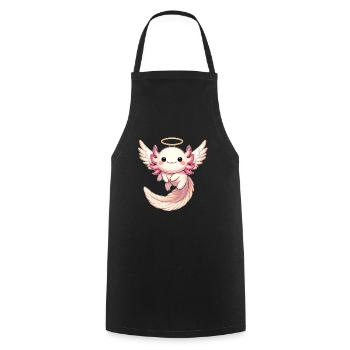 Axolotl Ange Volant avec Joy Halo - Tablier de cuisine - noir - Devant - AI Model Male 185 dark (185cm)