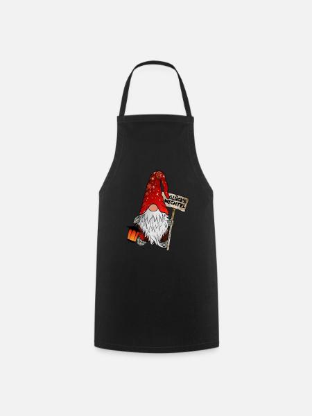 Lucky Gnome – Gnome de Noël - Tablier de cuisine - noir