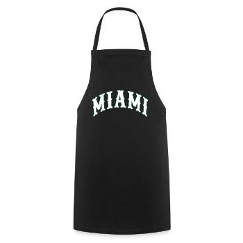 Miami - Kochschürze - Schwarz - Vorne - AI Model Male 185 dark (185cm)