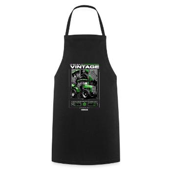 Anniversaire De Fermier De Tracteur Vintage Né En 1968 - Tablier de cuisine - noir - Devant - AI Model Male 185 dark (185cm)
