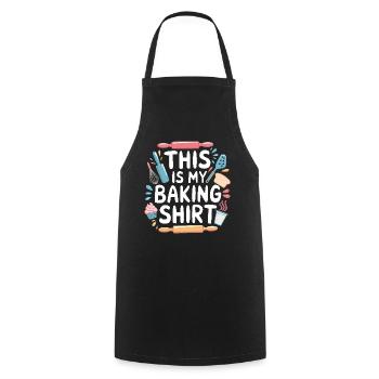 C’est mon Baking Bake Bakery Gifts - Tablier de cuisine - noir - Devant - AI Model Male 185 dark (185cm)