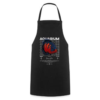 Oscar Fish Monster Fish Keeper Streetwear - Cooking Apron - black - Front - AI Model Male 185 dark (185cm)