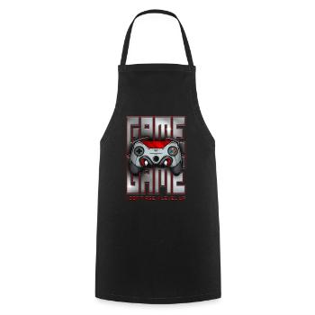 I Don't Age I Level Up Funny Retro Video Game - Cooking Apron - black - Front - AI Model Male 185 dark (185cm)