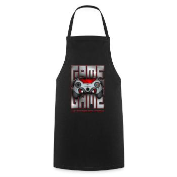 Just One More Game I Promise Retro Video Game - Cooking Apron - black - Front - AI Model Male 185 dark (185cm)