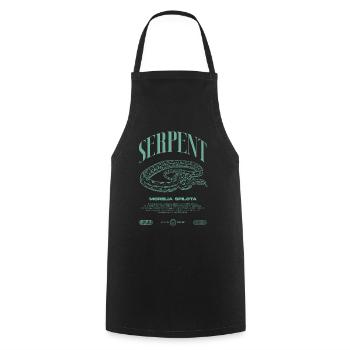 Carpet Python Modern Reptile Keeper Streetwear - Cooking Apron - black - Front - AI Model Male 185 dark (185cm)