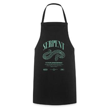 python de sang moderne reptile keeper streetwear - Tablier de cuisine - noir - Devant - AI Model Male 185 dark (185cm)