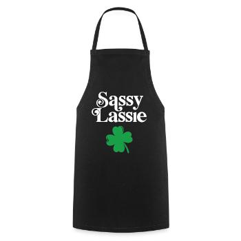 Sassy Lassie - Cooking Apron - black - Front - AI Model Male 185 dark (185cm)