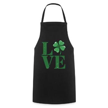 Shamrock Love St. Patrick's Day Irish Pride kids - Kochschürze - Schwarz - Vorne - AI Model Male 185 dark (185cm)