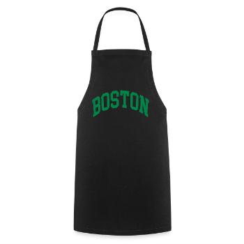 Boston - Cooking Apron - black - Front - AI Model Male 185 dark (185cm)