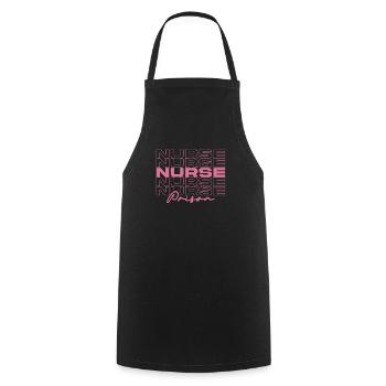 Infirmière de prison Infirmières médicales élégantes - Tablier de cuisine - noir - Devant - AI Model Male 185 dark (185cm)