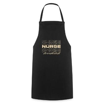 Anaesthetist Nurse Medical Nurses Stylish - Cooking Apron - black - Front - AI Model Male 185 dark (185cm)