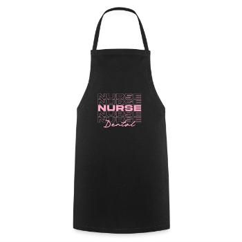 Dental Nurse Medical Nurses Stylish - Cooking Apron - black - Front - AI Model Male 185 dark (185cm)