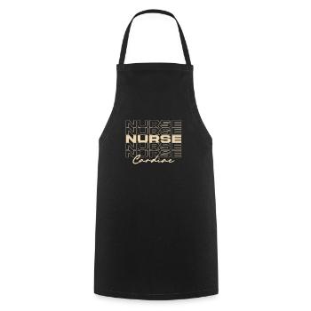 Cardiac Nurse Medical Nurses Stylish - Cooking Apron - black - Front - AI Model Male 185 dark (185cm)