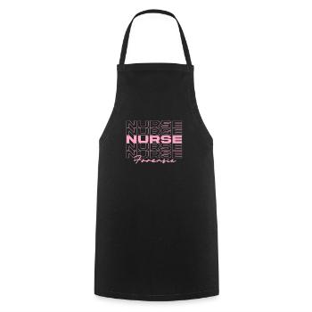 Forensic Nurse Medical Nurses Stylish - Cooking Apron - black - Front - AI Model Male 185 dark (185cm)
