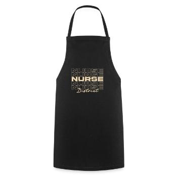 Infirmière de district Infirmières médicales élégantes - Tablier de cuisine - noir - Devant - AI Model Male 185 dark (185cm)