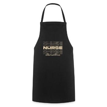 Geriatric Nurse Medical Nurses Stylish - Cooking Apron - black - Front - AI Model Male 185 dark (185cm)