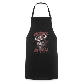 Motorcycle Norse Viking Victory Or Valhalla - Cooking Apron - black - Front - AI Model Male 185 dark (185cm)