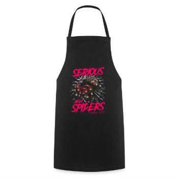 Serious About Spiders Tarentule de compagnie née en 2019 - Tablier de cuisine - noir - Devant - AI Model Male 185 dark (185cm)
