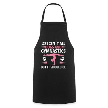 Turnen Spruch Katzen Lustiges Turnen Geschenk - Kochschürze - Schwarz - Vorne - AI Model Male 185 dark (185cm)