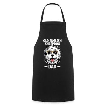 Old English Sheepdog Saying Joke Sheepdog Gift - Cooking Apron - black - Front - AI Model Male 185 dark (185cm)