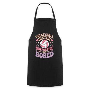 Volleyball Spruch Lustiges Volleyball Geschenk - Kochschürze - Schwarz - Vorne - AI Model Male 185 dark (185cm)