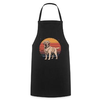 Retro Vintage Labrador Retriever Dog Lover Gifts - Kochschürze - Schwarz - Vorne - AI Model Male 185 dark (185cm)