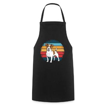 Rétro Vintage Jack Russell Terrier Chien Propriétaire Cadeaux - Tablier de cuisine - noir - Devant - AI Model Male 185 dark (185cm)