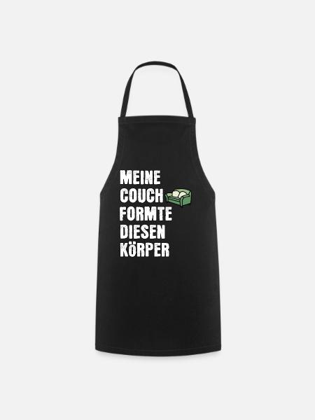 Spüche Couch Körper - Kochschürze - Schwarz