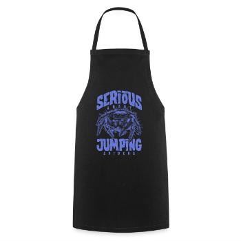Serious About Jumping Spiders Pet Spider Owner - Cooking Apron - black - Front - AI Model Male 185 dark (185cm)