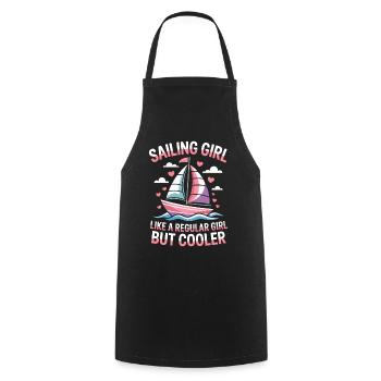 Voile Dire Fille Marin Voile Cadeau - Tablier de cuisine - noir - Devant - AI Model Male 185 dark (185cm)