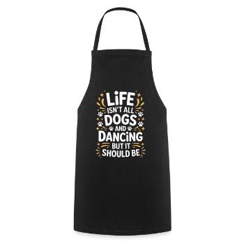 Danse Disant Chien Danse Drôle Dancing Cadeau - Tablier de cuisine - noir - Devant - AI Model Male 185 dark (185cm)
