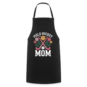 Feldhockey Spruch Mama Lustige Feldhockey Geschenk - Kochschürze - Schwarz - Vorne - AI Model Male 185 dark (185cm)