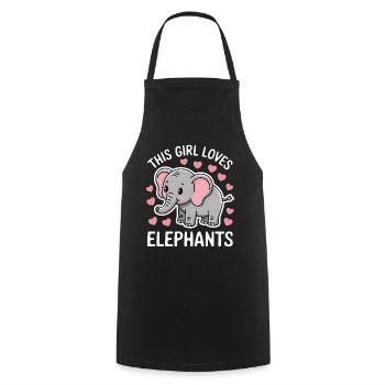 Elephant Saying Africa Funny Elephant Gift - Cooking Apron - black - Front - AI Model Male 185 dark (185cm)