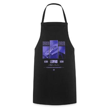Leopard Gecko Reptile Keeper Streetwear - Cooking Apron - black - Front - AI Model Male 185 dark (185cm)