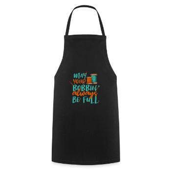 Näherin Geschenk Möge Ihre Spule immer voll sein - Kochschürze - Schwarz - Vorne - AI Model Male 185 dark (185cm)