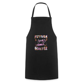 Quilting Humor Future Quilter Gift - Cooking Apron - black - Front - AI Model Male 185 dark (185cm)