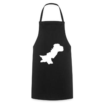 Pakistan map flag - Cooking Apron - black - Front - AI Model Male 185 dark (185cm)